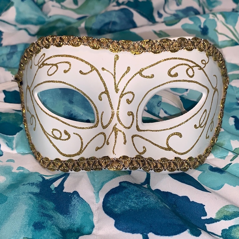 Gold and white Mask